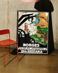 Vintage Oslo Norwegen Poster – Jubiläumsausstellung 1914 Poster – FineArt Wandbild, moderne Kunst & Fine Art Print von Spawnd, handgefertigt & Made in Germany