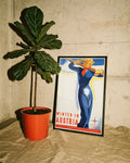 Vintage Österreich Poster – Winter in Austria Skifahren Poster – FineArt Wandbild, moderne Kunst & Fine Art Print von Spawnd, handgefertigt & Made in Germany