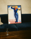 Vintage Österreich Poster – Winter in Austria Skifahren Poster – FineArt Wandbild, moderne Kunst & Fine Art Print von Spawnd, handgefertigt & Made in Germany