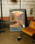 Vintage Pyrenäen Frankreich Poster mit Bergstraße – Route des Pyrenees Poster – FineArt Wandbild, moderne Kunst & Fine Art Print von Spawnd, handgefertigt & Made in Germany