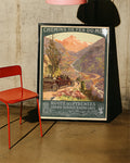 Vintage Pyrenäen Frankreich Poster mit Bergstraße – Route des Pyrenees Poster – FineArt Wandbild, moderne Kunst & Fine Art Print von Spawnd, handgefertigt & Made in Germany