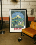 Vintage Pyrenäen Reiseplakat Frankreich Poster – Bearn Basses Pyrenees Poster – FineArt Wandbild, moderne Kunst & Fine Art Print von Spawnd, handgefertigt & Made in Germany
