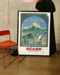 Vintage Pyrenäen Reiseplakat Frankreich Poster – Bearn Basses Pyrenees Poster – FineArt Wandbild, moderne Kunst & Fine Art Print von Spawnd, handgefertigt & Made in Germany
