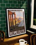 Vintage Rom Poster – Kolosseum & Mont Cenis Route Poster – FineArt Wandbild, moderne Kunst & Fine Art Print von Spawnd, handgefertigt & Made in Germany