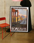 Vintage Rom Poster – Kolosseum & Mont Cenis Route Poster – FineArt Wandbild, moderne Kunst & Fine Art Print von Spawnd, handgefertigt & Made in Germany