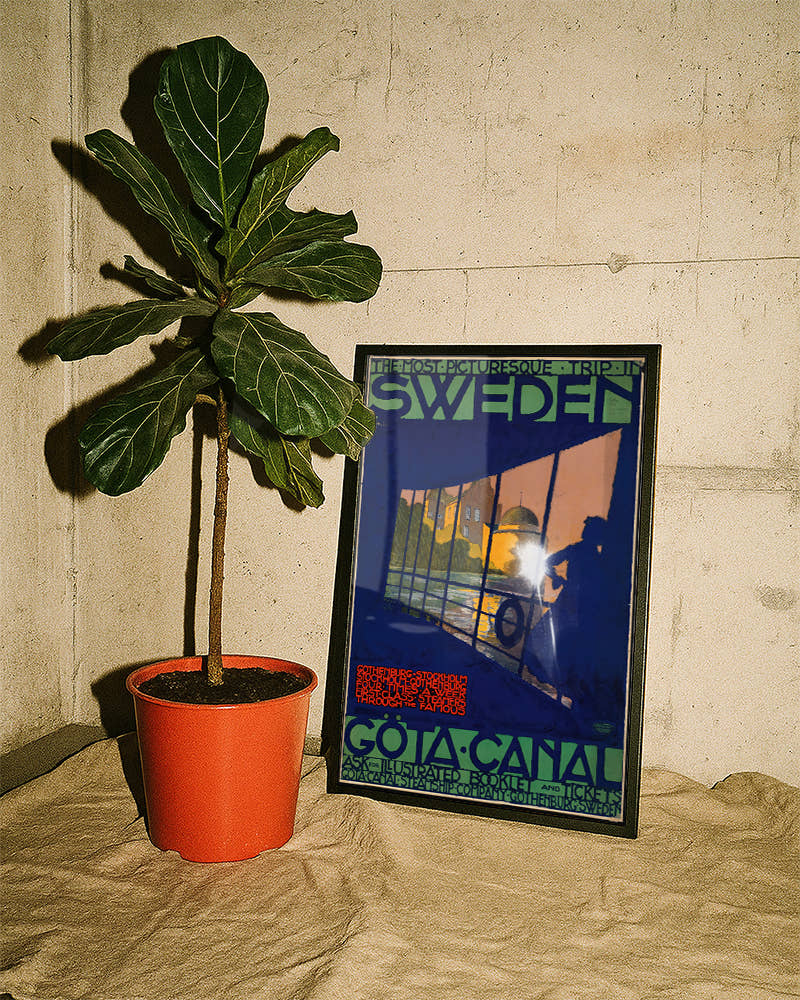 Vintage Schweden Poster mit Göta Kanal – Sweden Gotakanal Poster – FineArt Wandbild, moderne Kunst &amp; Fine Art Print von Spawnd, handgefertigt &amp; Made in Germany