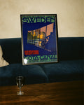 Vintage Schweden Poster mit Göta Kanal – Sweden Gotakanal Poster – FineArt Wandbild, moderne Kunst & Fine Art Print von Spawnd, handgefertigt & Made in Germany