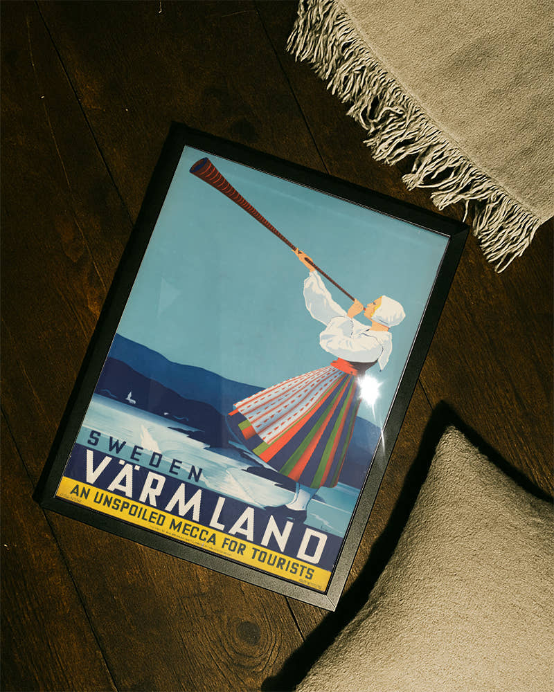 Vintage Schweden Poster – Värmland Region Skandinavien Poster – FineArt Wandbild, moderne Kunst &amp; Fine Art Print von Spawnd, handgefertigt &amp; Made in Germany