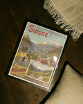 Vintage Schweiz Alpen Poster – Suisse Vallée du Rhône Poster – FineArt Wandbild, moderne Kunst & Fine Art Print von Spawnd, handgefertigt & Made in Germany