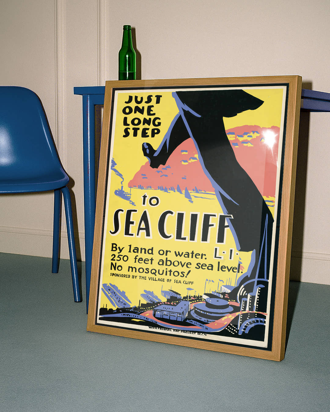 Titel: Vintage Sea Cliff Poster – Long Island New York Poster – FineArt Wandbild, moderne Kunst &amp; Fine Art Print von Spawnd, handgefertigt &amp; Made in Germany
