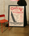 Vintage Segelboot Poster – Outing Magazin 1895 Poster – FineArt Wandbild, moderne Kunst & Fine Art Print von Spawnd, handgefertigt & Made in Germany