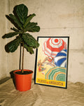 Vintage Spanien Strand Poster mit Sonnenschirm – Playas de Andalucía Poster – FineArt Wandbild, moderne Kunst & Fine Art Print von Spawnd, handgefertigt & Made in Germany
