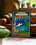 Vintage Südafrika Reise Poster – Bloeiende Boksburg Poster – FineArt Wandbild, moderne Kunst & Fine Art Print von Spawnd, handgefertigt & Made in Germany