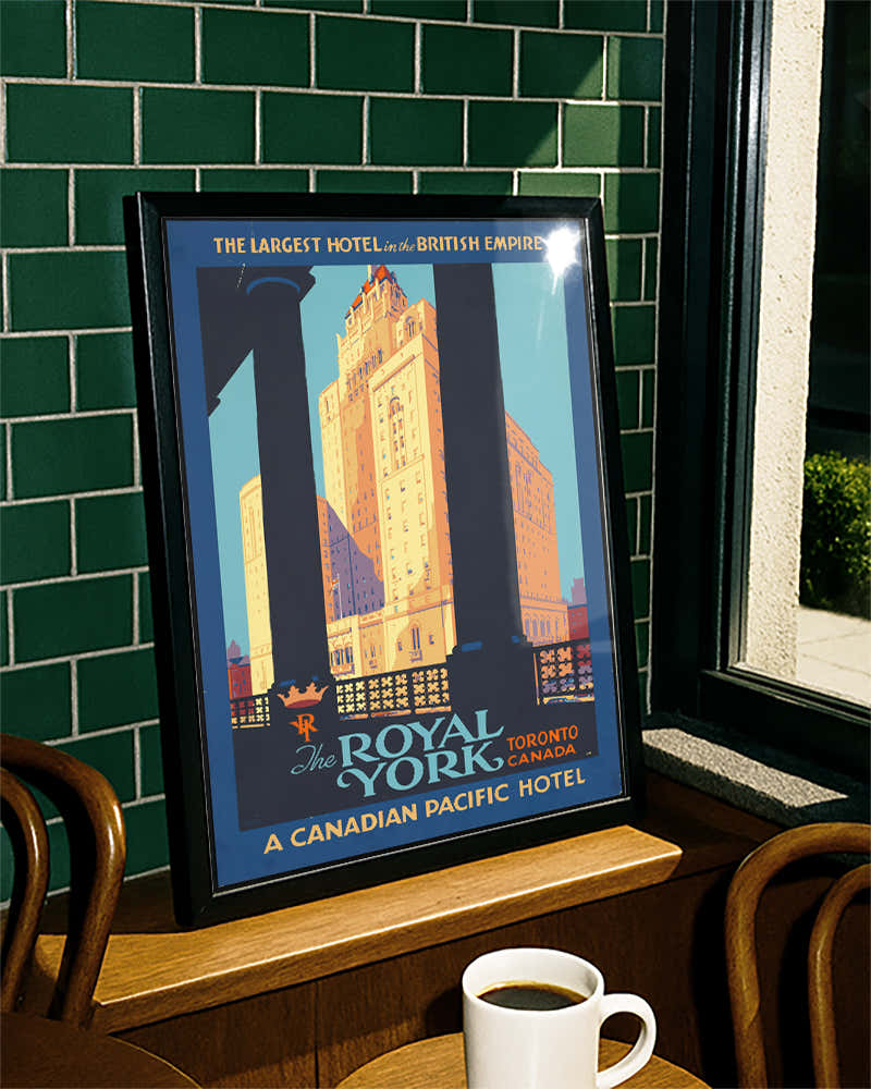 Vintage Toronto Poster – Royal York Hotel Kanada Poster – FineArt Wandbild, moderne Kunst & Fine Art Print von Spawnd, handgefertigt & Made in Germany