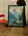 Vintage Trafoi Südtirol Poster – Stilfserjoch Alpen Wandbild Poster – FineArt Wandbild, moderne Kunst & Fine Art Print von Spawnd, handgefertigt & Made in Germany