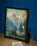Vintage Trafoi Südtirol Poster – Stilfserjoch Alpen Wandbild Poster – FineArt Wandbild, moderne Kunst & Fine Art Print von Spawnd, handgefertigt & Made in Germany