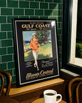 Vintage USA Poster – Mississippi Golfküste Gulf Coast Wandbil Poster – FineArt Wandbild, moderne Kunst & Fine Art Print von Spawnd, handgefertigt & Made in Germany