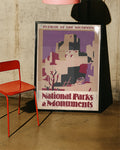 Vintage USA Poster – Pueblos Südwesten Poster – FineArt Wandbild, moderne Kunst & Fine Art Print von Spawnd, handgefertigt & Made in Germany