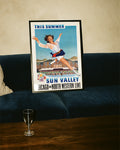 Vintage USA Ski Poster – Sun Valley Lodge Idaho Poster – FineArt Wandbild, moderne Kunst & Fine Art Print von Spawnd, handgefertigt & Made in Germany