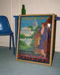 Vintage Washington Poster – Pennsylvania Railroad USA Poster – FineArt Wandbild, moderne Kunst & Fine Art Print von Spawnd, handgefertigt & Made in Germany
