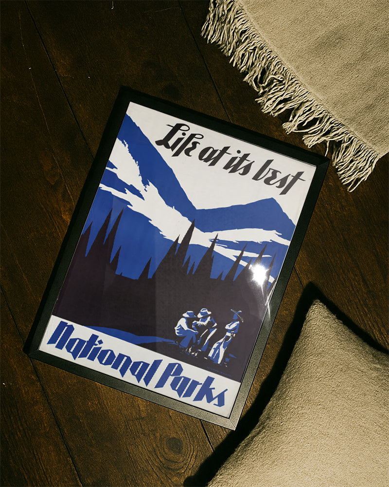 Vintage Zion Nationalpark Poster – Ranger Naturalist Service Poster – FineArt Wandbild, moderne Kunst & Fine Art Print von Spawnd, handgefertigt & Made in Germany