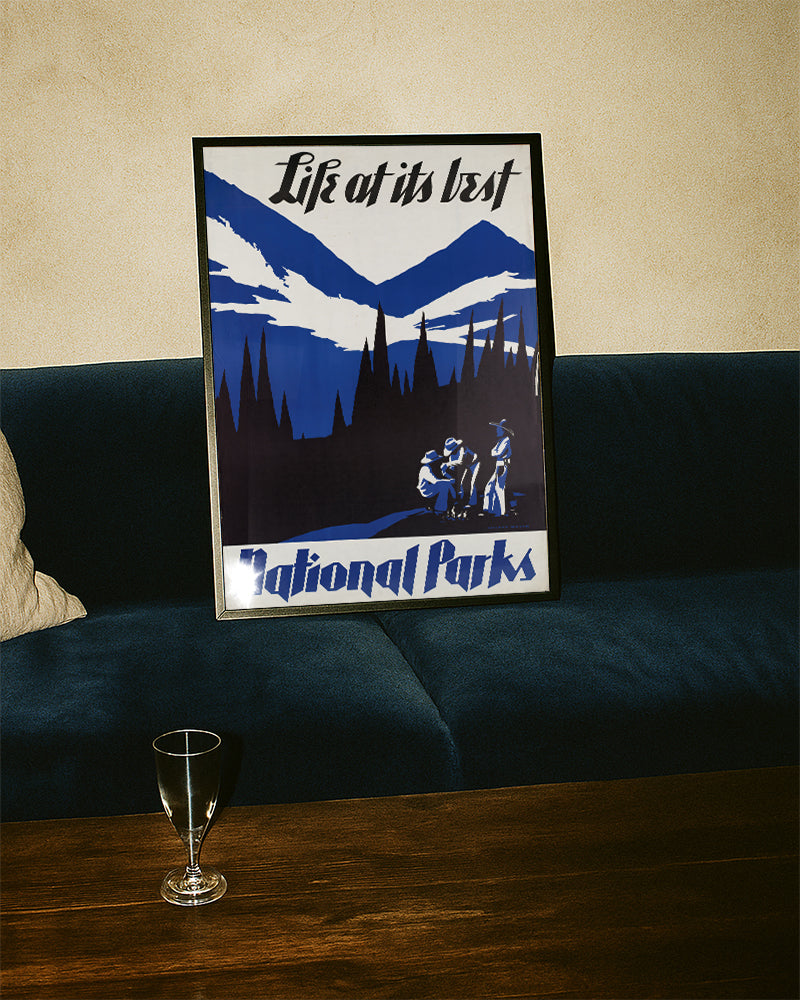 Vintage Zion Nationalpark Poster – Ranger Naturalist Service Poster – FineArt Wandbild, moderne Kunst & Fine Art Print von Spawnd, handgefertigt & Made in Germany