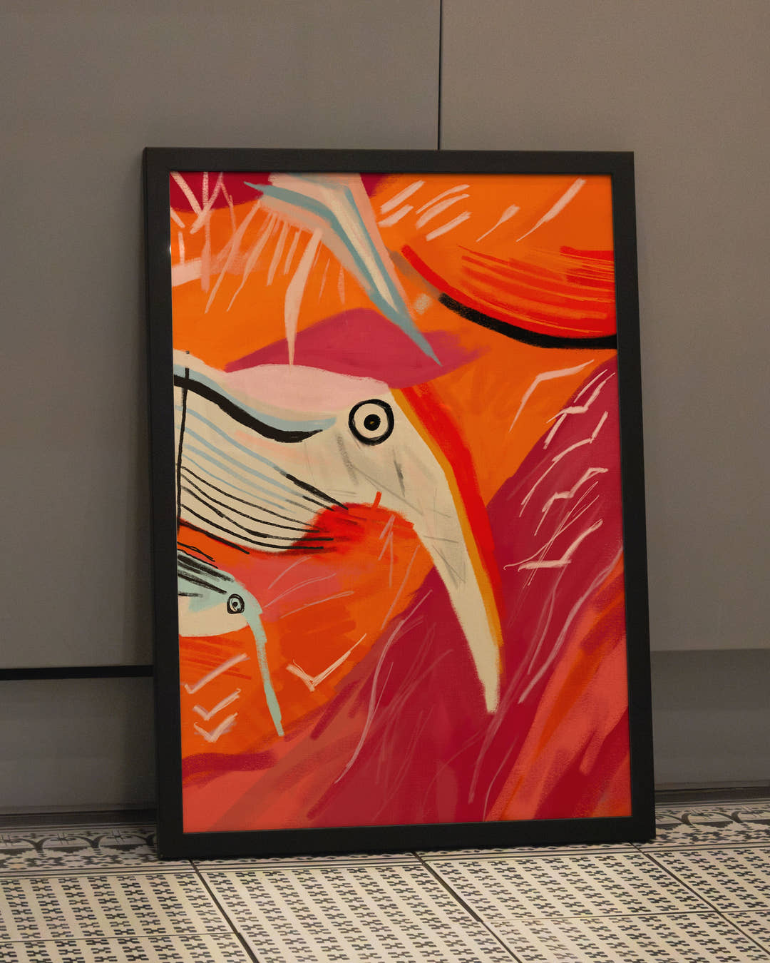 Wandering Birds Poster – FineArt Wandbild, moderne Kunst &amp; Fine Art Print von Spawnd, handgefertigt &amp; Made in Germany