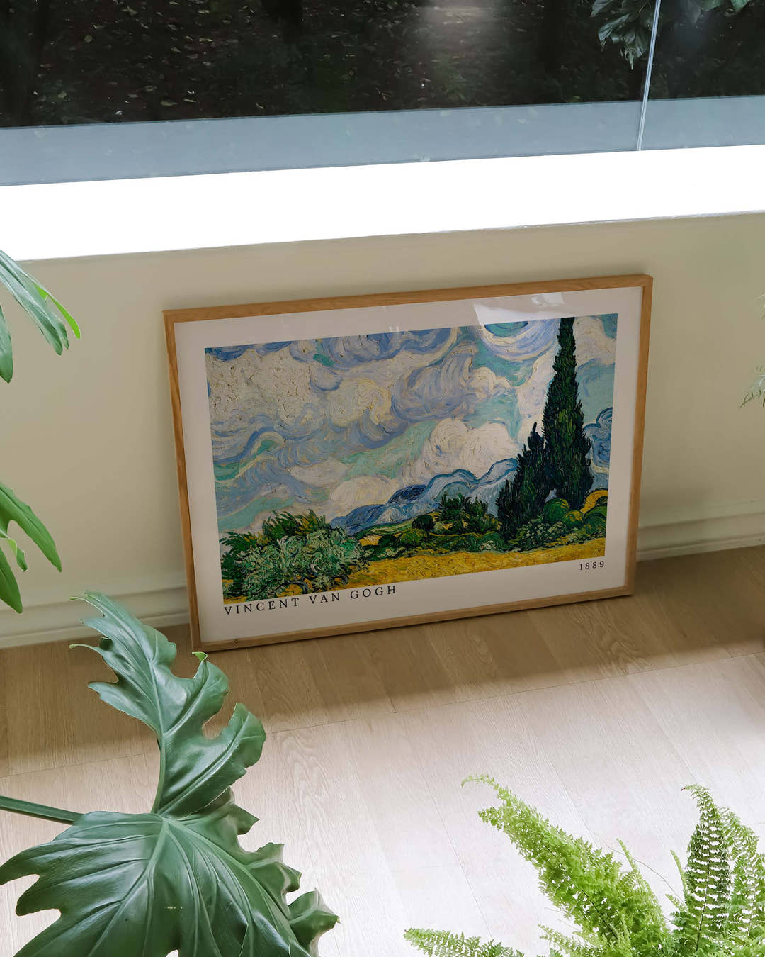 Wheat Field with Cypresses Poster – FineArt Wandbild, moderne Kunst &amp; Fine Art Print von Spawnd, handgefertigt &amp; Made in Germany