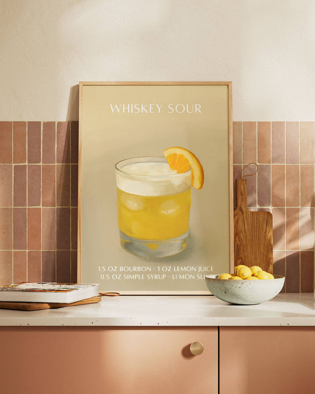 WHISKEY SOUR Poster – FineArt Wandbild, moderne Kunst &amp; Fine Art Print von Spawnd, handgefertigt &amp; Made in Germany