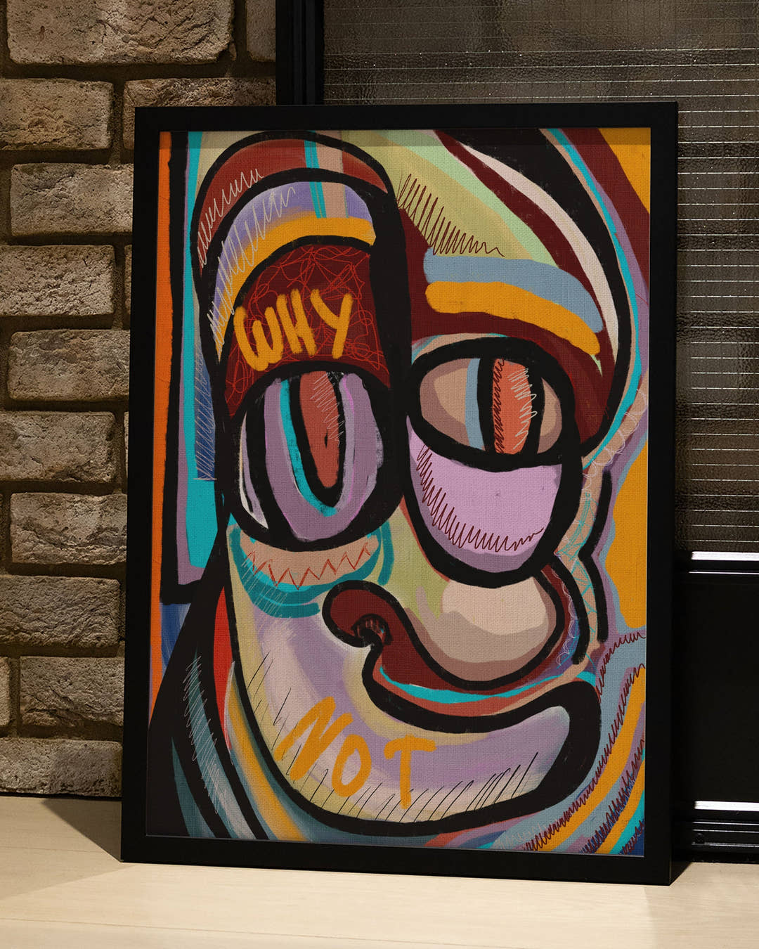 Why not Poster – FineArt Wandbild, moderne Kunst &amp; Fine Art Print von Spawnd, handgefertigt &amp; Made in Germany