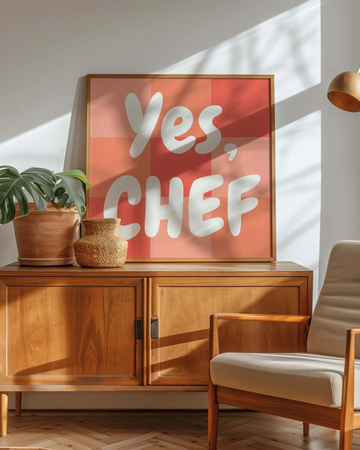 Yes, Chef Poster – FineArt Wandbild, moderne Kunst & Fine Art Print von Spawnd, handgefertigt & Made in Germany